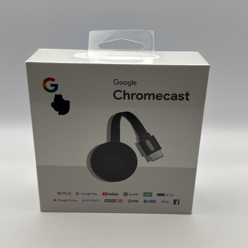 Google Chromecast Black GA00093-US NC2-6A5 Streaming Media Player New Sealed